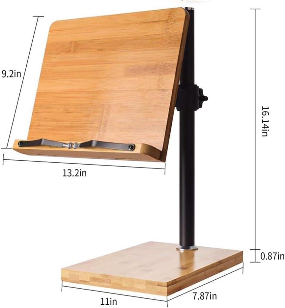 Reading Bookshelf, Wooden, Desktop Support, Adjustable Lifting and Lowering Piano Score Rack