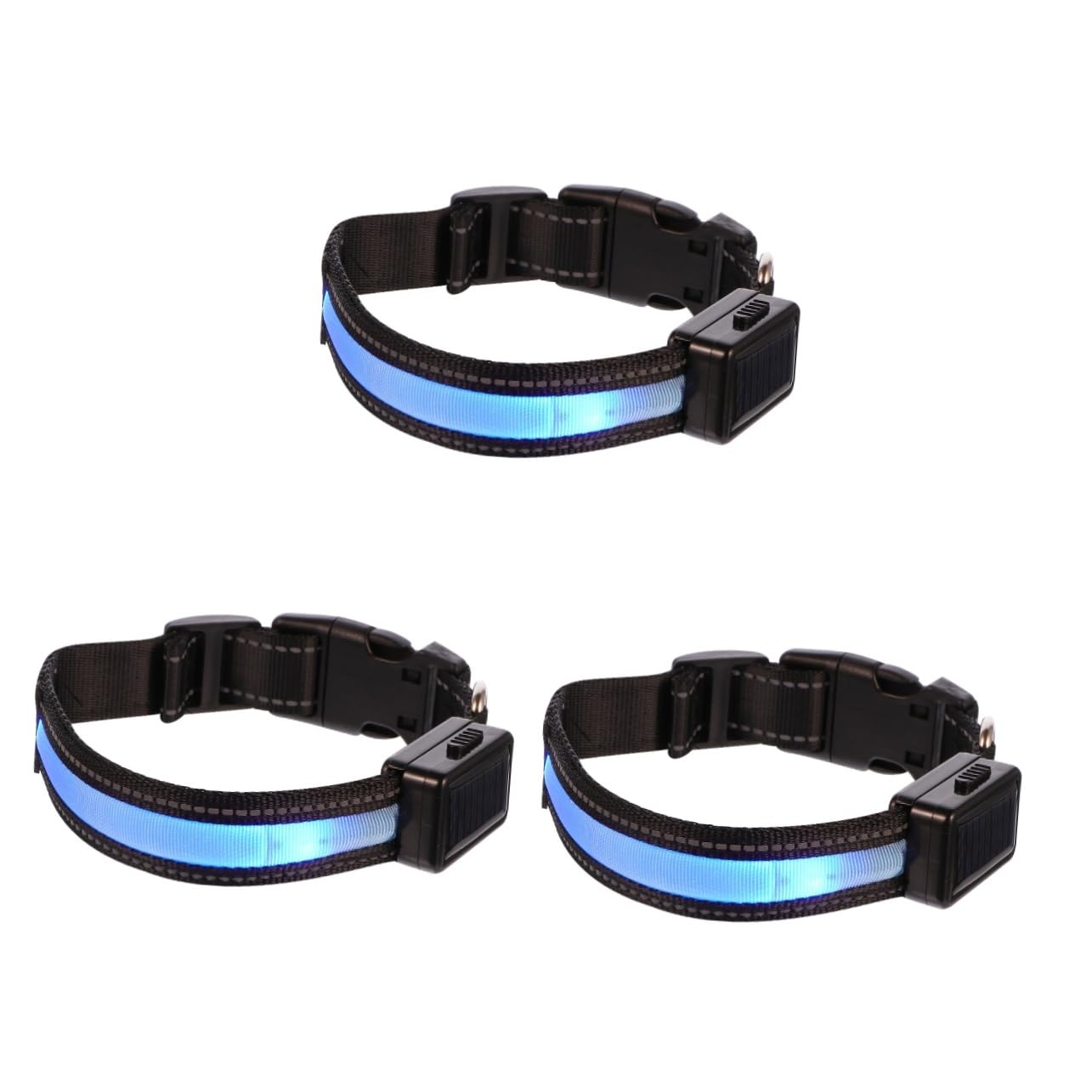 FOMIYES 3juegos Collar Led Recargable Solar para Collar De Seguridad Nocturna Accesorio para