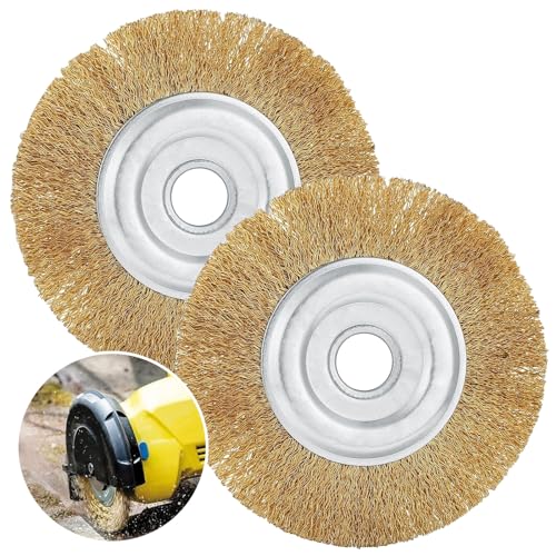 Spazzola Metallica per Trapano, 2 Pezzi In Ottone, Larghezza 110 mm, per Pulire Lucidare Ruggine Legno Metallo