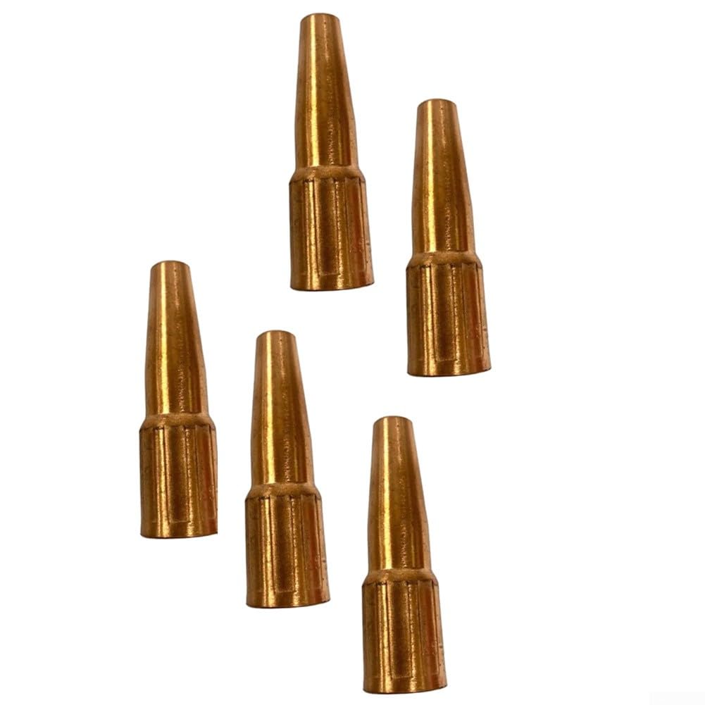 Confezione da 5 ugelli per saldatura MIG 23T37 da 3/8 pollici, a forma di cono, compatibili con modello MIG Torch 200 400 serie diffusore di gas richiesto