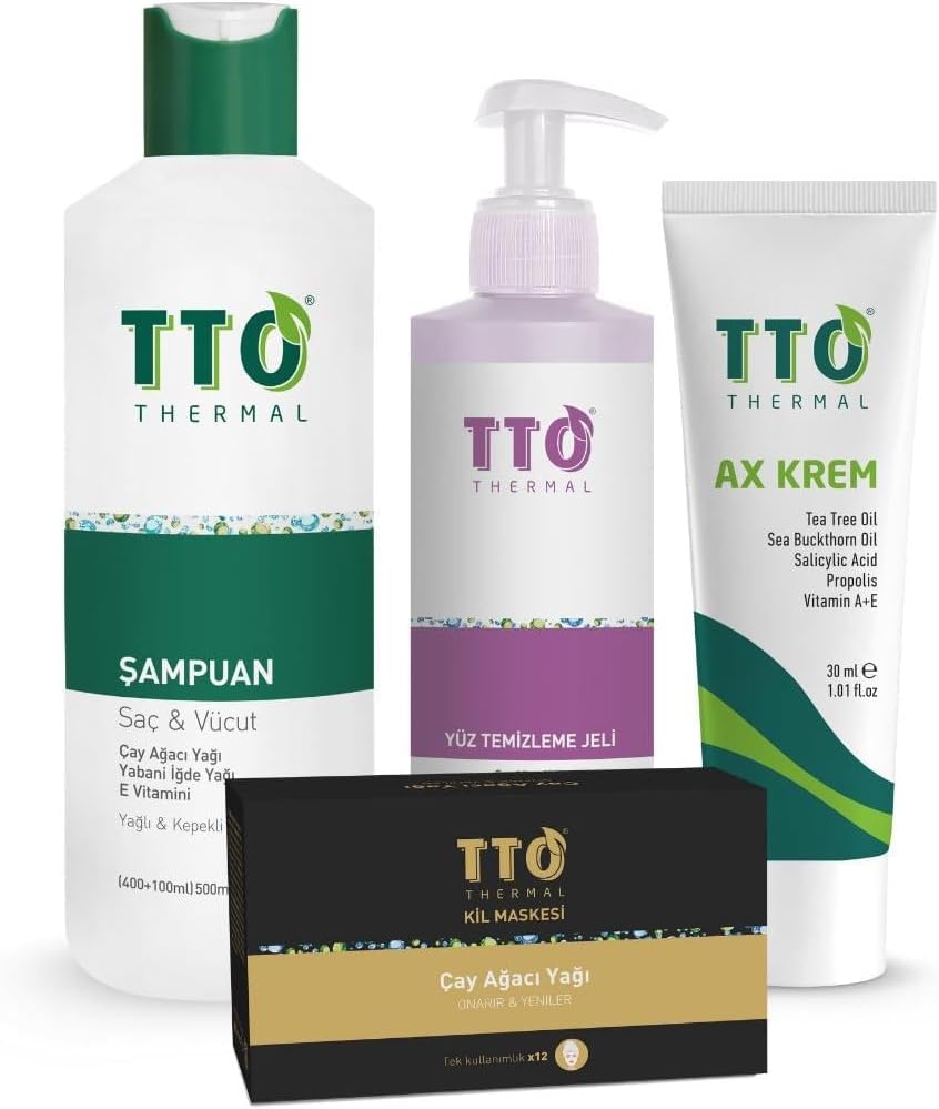 AKNEYE MEYİLLİ CİLTLERE PAKET (ÇAY AĞACI YAĞI/TEA TREE OIL)