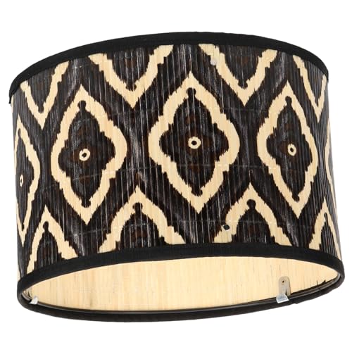 Toyvian 竹製ランプシェード ペンダントライト用 天井灯カバー 大きめ 傘型デザイン ホーム装飾用 防塵効果あり 寝室 リビング ダイニング