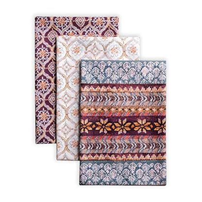 Maison d' Hermine Fair Isle 100% Baumwolle Set von 3 Multi-Purpose Küchenhandtuch | Bar Handtücher | Thanksgiving/Weihnachten (50cm X 70cm)