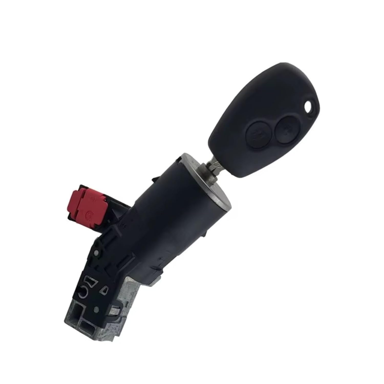 Car Ignition Lock Cylinder Switch Steering Lock Door Lock Barrel Replacement Key Compatible with Dacia for Logan 806015249R