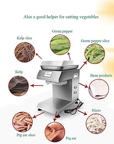 CGOLDENWALL acero inoxidable cortadora de carne automática eléctrica pescado fresco carne cortador para uso comercial 160rpm
