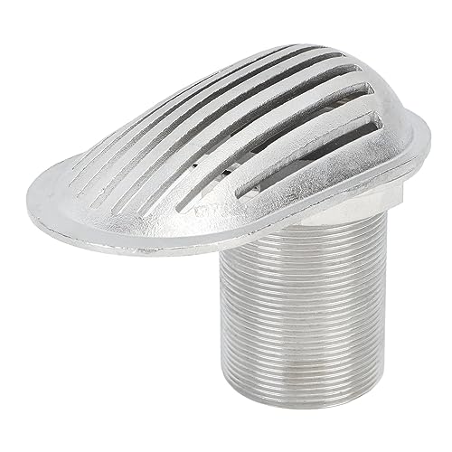 Aramox Embedded 316 Stainless Steel Thru-Hull Water Pickup Filter Scoop, 2in Marine Boat Intake Strainer, Ideal for Yacht Kayak, Enhanced
