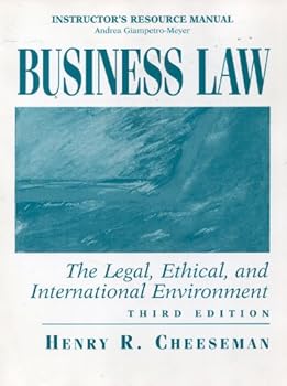 Hardcover Instructor's Resource Manual for Business Law: The Legal, Ethical, and International Environment Book