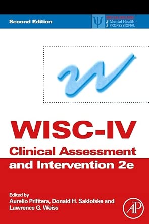 WISC-IV Clinical Assessment and Intervention 2nd ed. Edition book cover