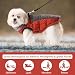 Savlot Hundemäntel für Kaltes Wetter Gemütliche Winddichte Winter-Hundejacke Dick Gepolsterte Warme Weste mit Geschirr für Welpen Kleine Mittelgroße und Große Hunde (L, Rot)