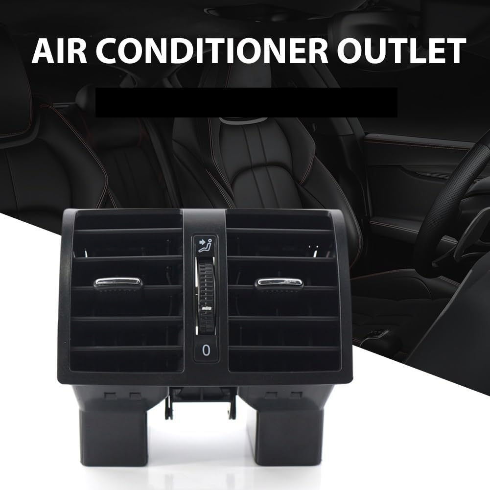 HYRAM Car Air Conditioning Rear Air Vent Air Conditioning Air Vent Outlet Fit for VW Touran 2003-2015 Fit for Caddy 2004-2015 Pushbutton Switches