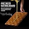 Kikcoin Extra Large Bamboo Cutting Boards, (Set of 3) Chopping Boards with Juice Groove Bamboo Wood Cutting Board Set Butcher Block for Kitchen, End Grain Serving Tray #5