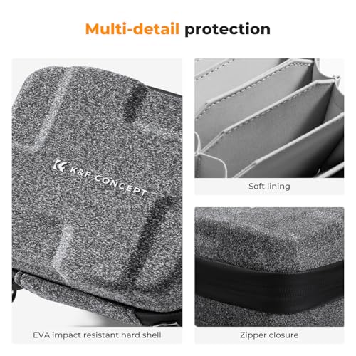 K&F CONCEPT Kamerafiltertasche, Filtertasche für 10 Zirkulare Filter, Taschen für Kamera Filter Wasserabweisend Objektivfiltertasche Aufbewahrungstasche, Bis zu 82mm