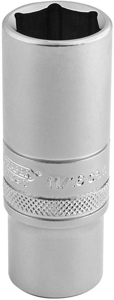 Draper Expert HI-TORQ® 1/2" 17mm Deep Impact Socket | 6 Point Hex Socket | Chrome Vanadium Steel Wrench Accessory | 16579