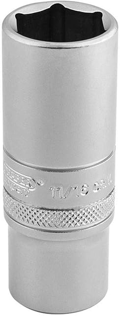 Draper 16585 Metric 3/8-Inch Square Drive Hi-Torq 6-Point Deep 17 mm Socket , Blue
