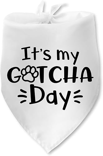 Its My Gotcha Day Mother Puppers Happy Gotcha Day Dog Bandana Adoption Day Dog Bandana for Dogs Puppy Scarf Bibs Photo Props Accessories for Pet Dog