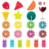 Design pratique: Les marqueurs pour verres à pied sont dotés d'une ouverture ingénieuse qui facilite leur fixation et leur retrait. Ils restent solidement en place sans glisser, offrant une solution fiable pour marquer les verres lors de célébrations ou d'événements