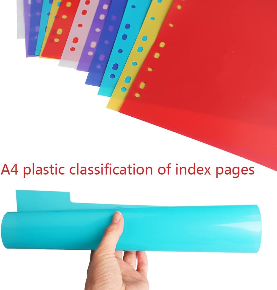 12 Pack Binder Dividers, Multicolor Tab Dividers for 3 Ring Binder, Binder Tabs Notebook Dividers for 2/3/4/11 Ring Binders, Letter Size (8.2×11.6 Inch)