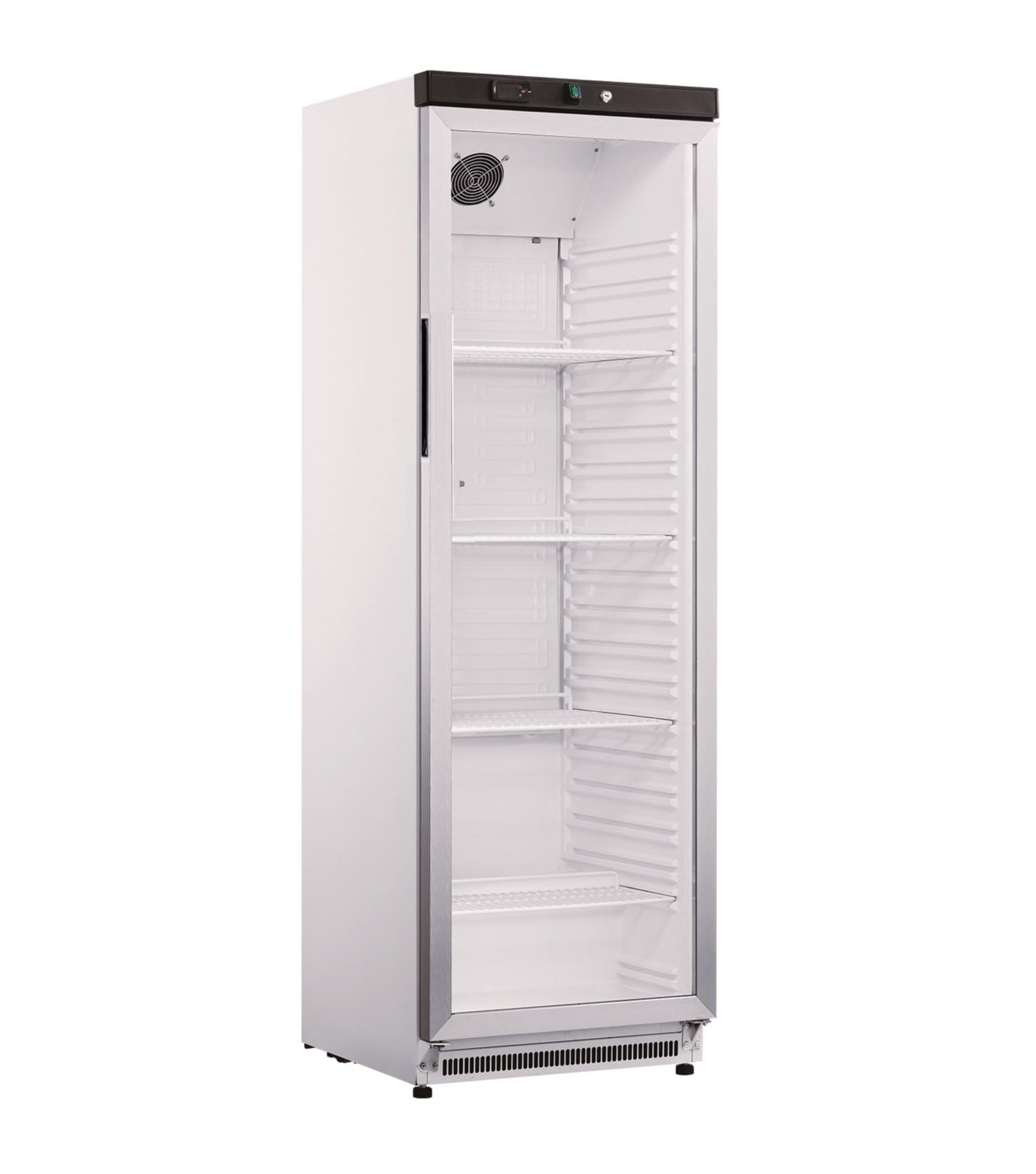 Ristoattrezzature Armadio frigo refrigerato in abs 1 anta in vetro 400 lt ventilato +0 +10 °C - ZX