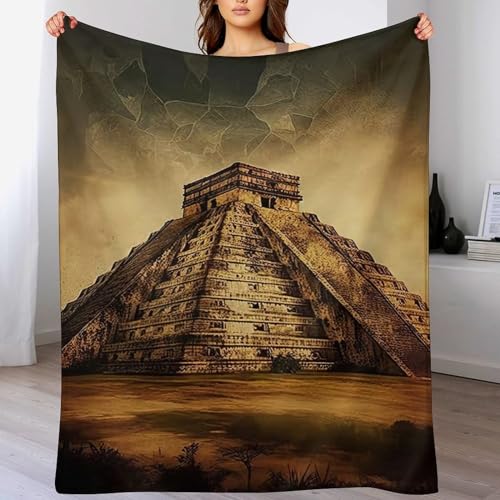 Manta de forro polar Chichen Itza para cama en tardes frías 2