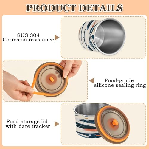 Contenedor hermético para café al vacío 17oz acero inoxidable miniatura 5