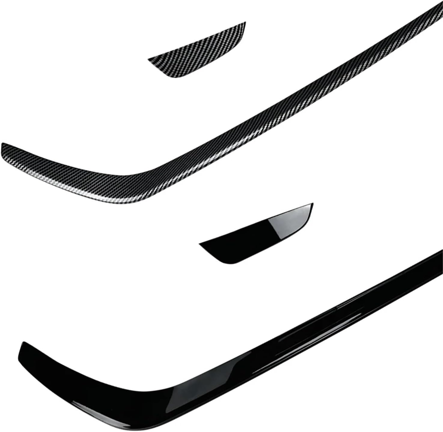 Compatible with VW Golf 7.5 7.5 GTI 2017-2019 Fog Lamp Trim Blade Trim Light Car Accessories (Gloss Black)