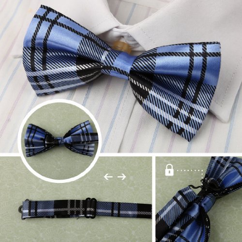 Dan Smith Multi-Color Patterned Bow Ties For Wedding Silk Blend Pretied Bowties Clip-On Adjustable Retro Vine Dbf0106 Red,Black,Cornflower Blue,Burly Wood,Chocolate,White #TOP4