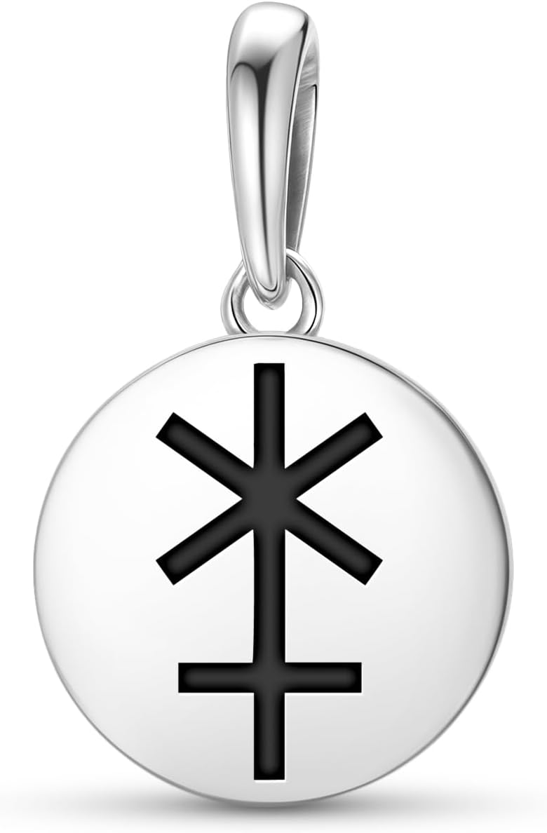 925 Sterling Silver Fit Pan Charms Bracelet Circular Symbol Hera Juno Pendant Women's Bead for Bracelets and Necklaces