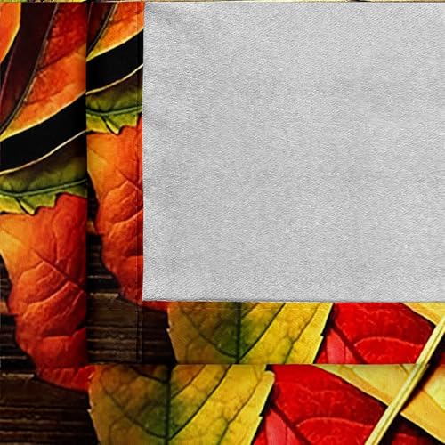 Juego de cortinas de cocina Bishilin, paneles texturizados con estampado de hojas y madera 5