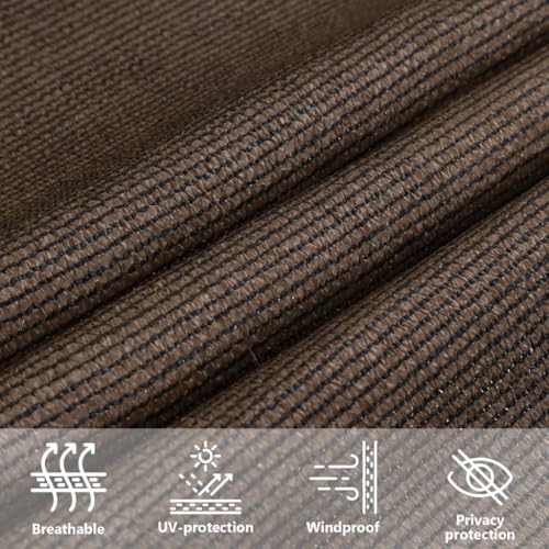 vidaXL Sonnensegel Sonnenschutz Windschutz Sonnendach UV Schutz Sonnenschutzsegel Schattenspender Garten Terrasse Balkon 160g/m&sup2; Braun 2,5x4,5m HDPE