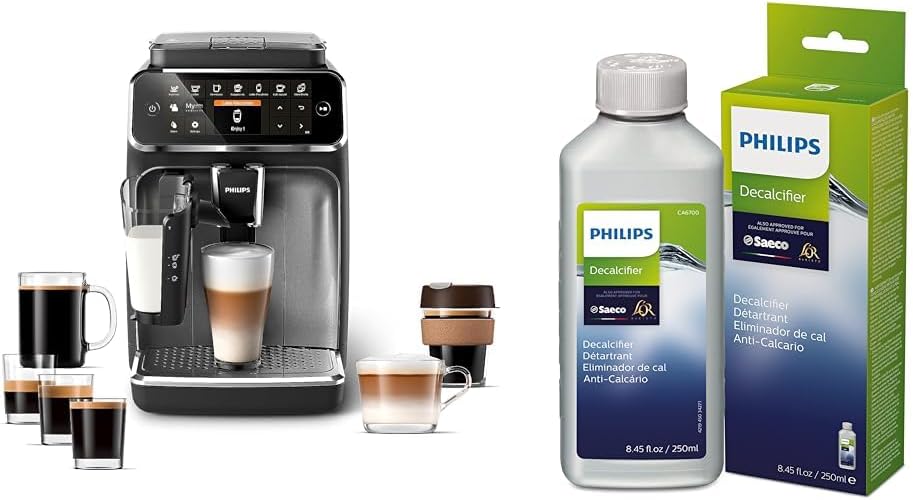 PHILIPS 4300 Series Fully Automatic Espresso Machine LatteGo Milk Frother, 8