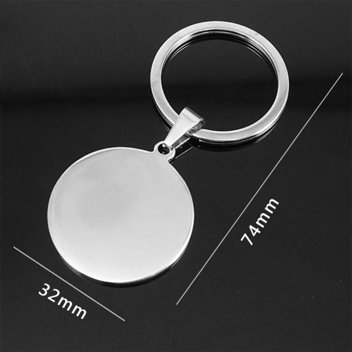 balacoo 10pcs Stainless Steel Keychain Blank Tag Ring for Engraving image 4