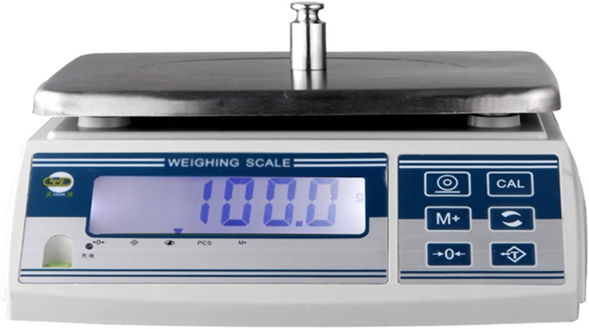 High Precision Scale 20kg/30kg Digital Accurate Electronic Balance Lab for Parts Coins Piece Counting 0.1g Gram with RS232 Port (One Color 30KG/0.1g) (One Color 20KG/0.1g)
