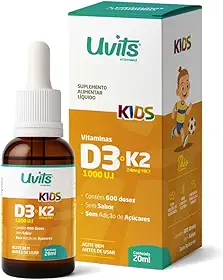 Vitamina D3 + K2 Kids 20ml 600 Doses - Uvits
