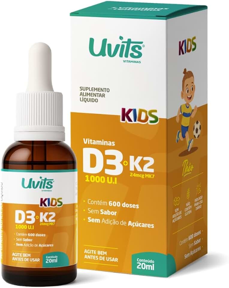 Vitamina D3 + K2 Kids 20ml 600 Doses - Uvits
