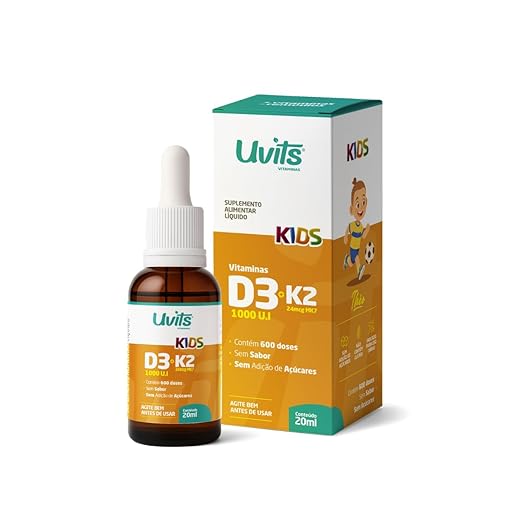Vitamina D3 + K2 Kids 20ml 600 Doses - Uvits