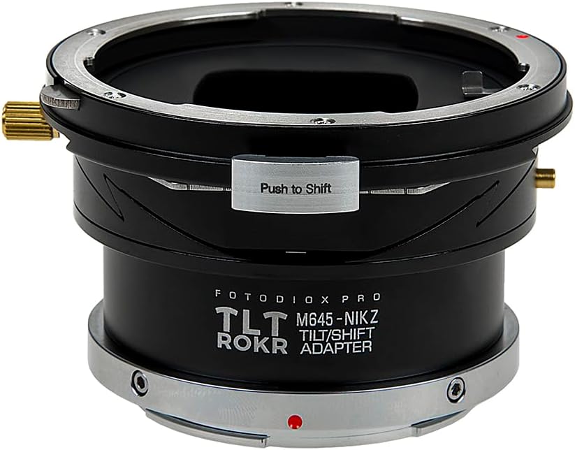 Fotodiox Pro TLT ROKR - Tilt/Shift Lens Mount Adapter Compatible with Mamiya 645 MF (M645) Mount Lenses to Nikon Z-Mount Mirrorless Camera Body