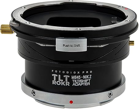 Fotodiox Pro TLT ROKR - Tilt/Shift Lens Mount Adapter Compatible with Mamiya 645 MF M645 Mount Lenses to Nikon Z-Mount Mirrorless Camera Body