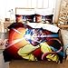 Dragonball Z Goku Set Biancheria Da Letto Bambini PROTAGONISTI Goku Copripiumino per Ragazzi Ragazze Adolescenti Giovani Anime Movie Poster, Copripiumino Decorativo