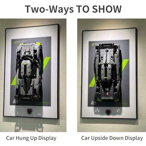 Image of iLuane Display Wallboard for LEGO Technic Peugeot 9X8 24H Le Mans Hybrid Hypercar 42156 Collectible Race Car Building Kit, Adult Collectibles Wall Mount, Home or Office Decor (No Car Included)