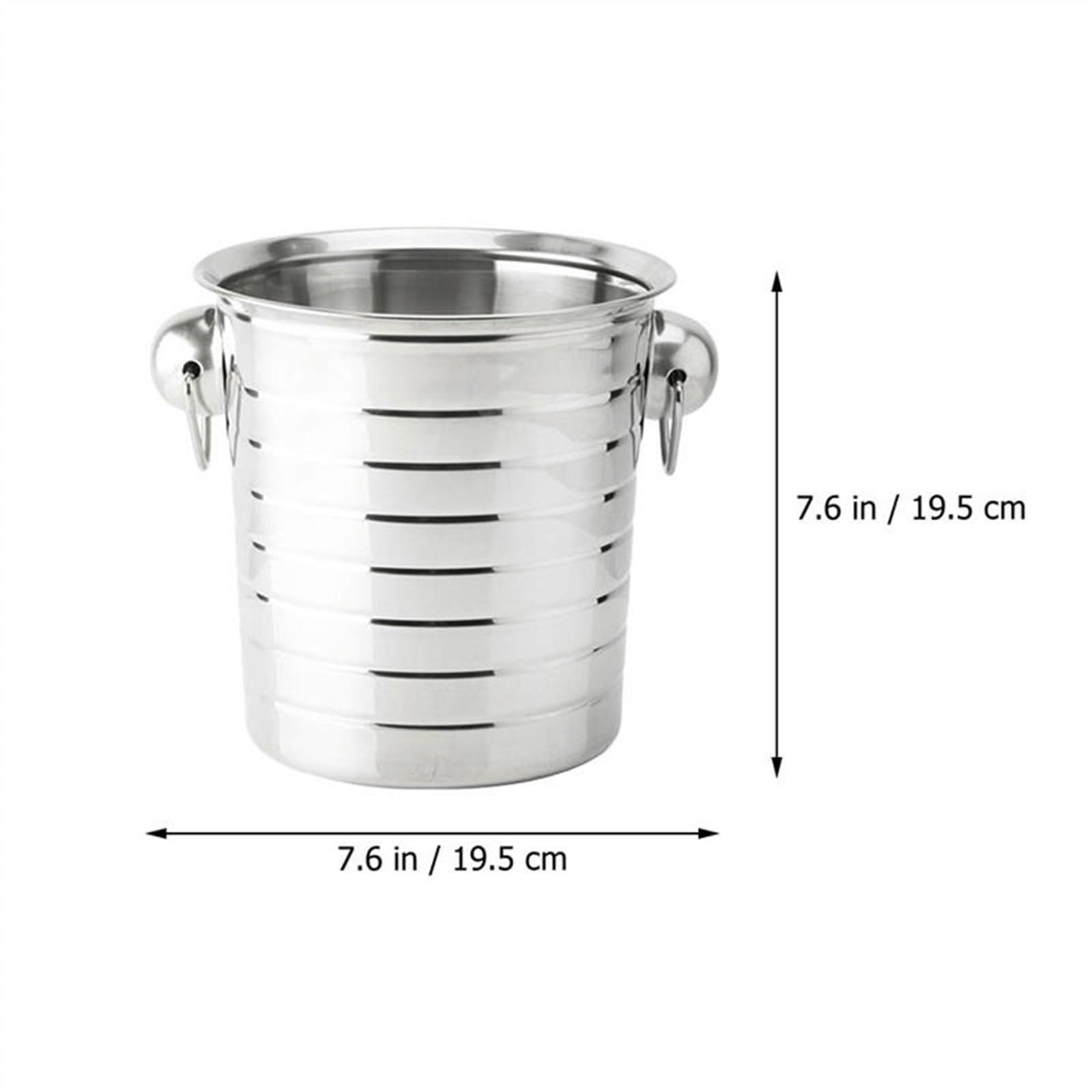 Cubitera/Enfriador Cubo de hielo de acero inoxidable, congelador portátil, KTV, fiesta, champán, botella de bebida, refrigeración resistente, 1 unidad, Enfriador de botellas de vino Cubiteras Botellas