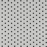 Stoff Meterware Sterne 8 mm - 1 Meter - Für Deko, Kinder, Weihnachten zum Basteln und Nähen (Schwarz auf Weiß)