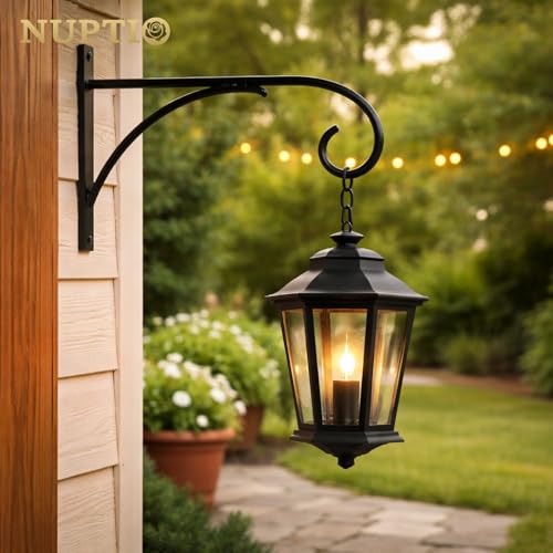 Miniatura 2 de Nuptio 2 Piezas Soporte Para Cesta Colgante, Ganchos Para Plantas Al Aire Libre, Ganchos Para Cercas Negros Para Cestas Colgantes, Ganchos Metal Para Colgar El Jardín, Soportes Para Colgar Plantas