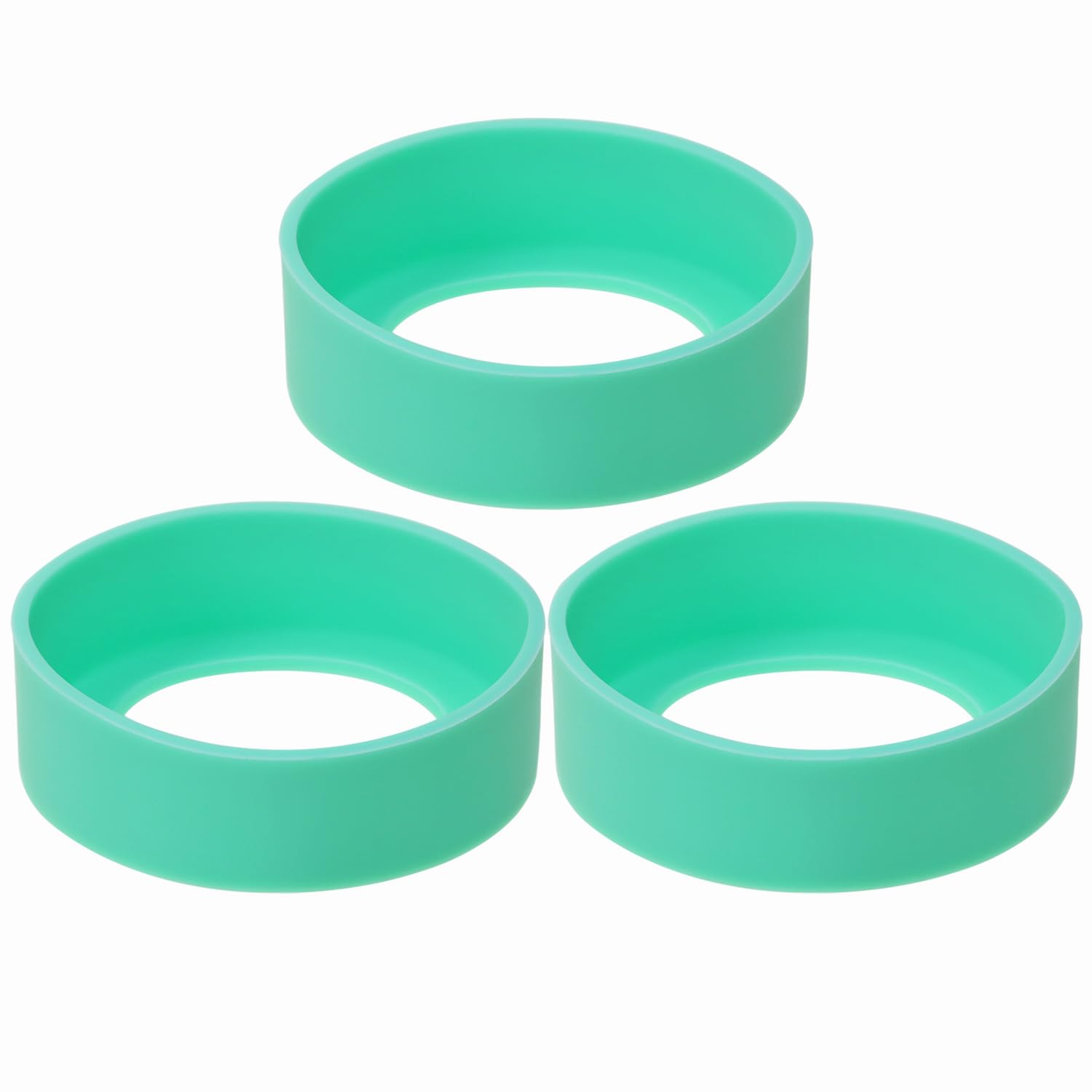 ONLYKXY 3pcs 6cm Silicon Protective Cup Mat Sleeve Heat-Resistant Bottle Holder Rubber Coaster Tumblers Protector Base Pad Non-Slip Bottom Cover Ring