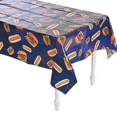 Fun Express HOT Dogs and Burgers TABLECOVER - Party Supplies - 1 Piece