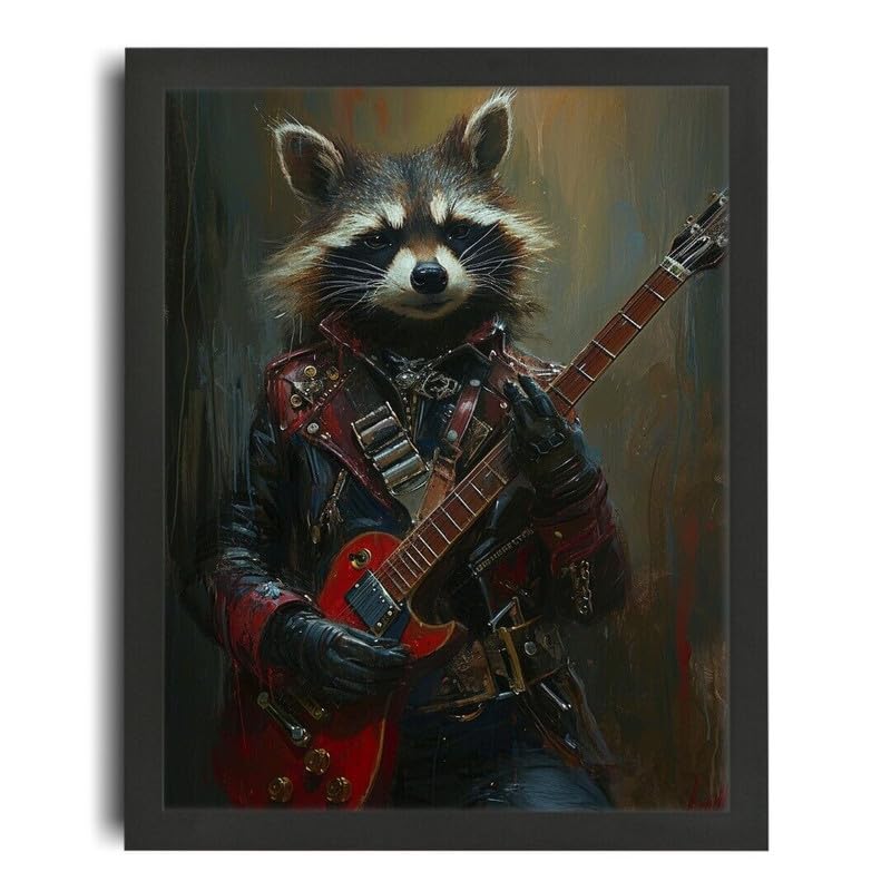Toile raton laveur decoration murale salon poster A0 animaux