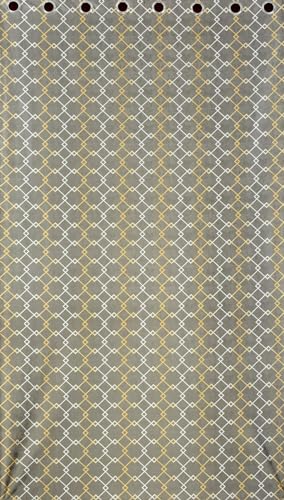 Image of Check Pattern Window Curtains for Living Room | Drawing Room Parde | Curtain Panel for Door, Grey Color 5 Feet 3 Pcs Set Curtains