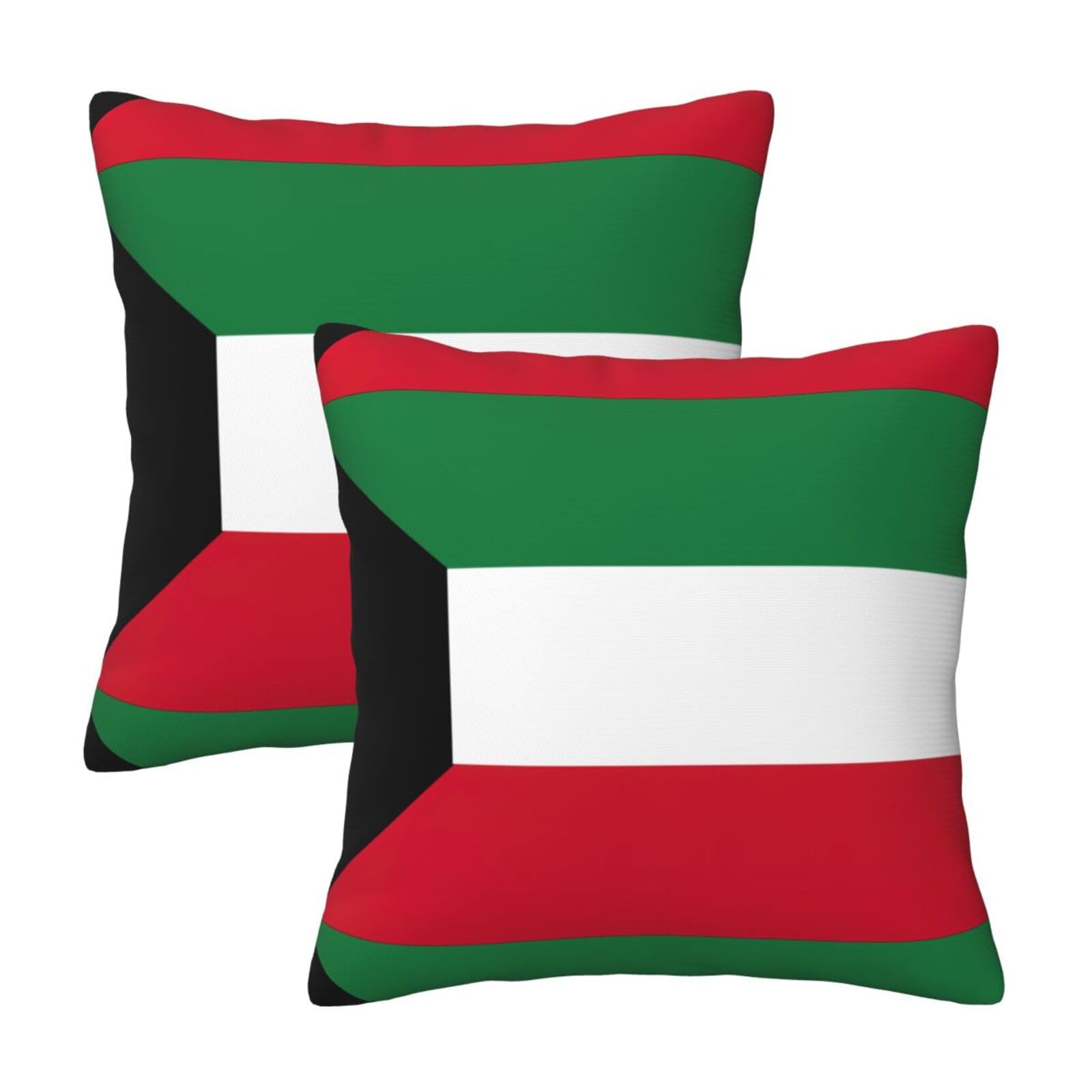 Housse de coussin imprimée drapeau koweïtien au textile haute densité