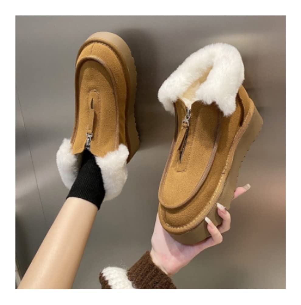 Scarpe Invernali comode e Calde da Neve da Donna Stivaletti alla Moda da  Donna (Color : Khaki, Shoe Size : 39) : Amazon.it: Moda