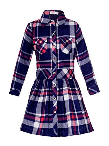 Image of Naughty Ninos Girls Shirt Dress (NN00382DRS Red 7-8 Years)