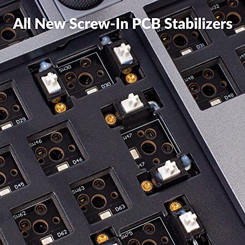 Keychron Q3 TKL Layout RGB Hot-Swapable Wired Custom Mechanical Keyboard Full Aluminum Knob ISO Barebone Version, mit QMK/VIA programmierbarem Makro Doppeldichtung DIY Kit für Mac Windows Linux-Grau – Bild 6